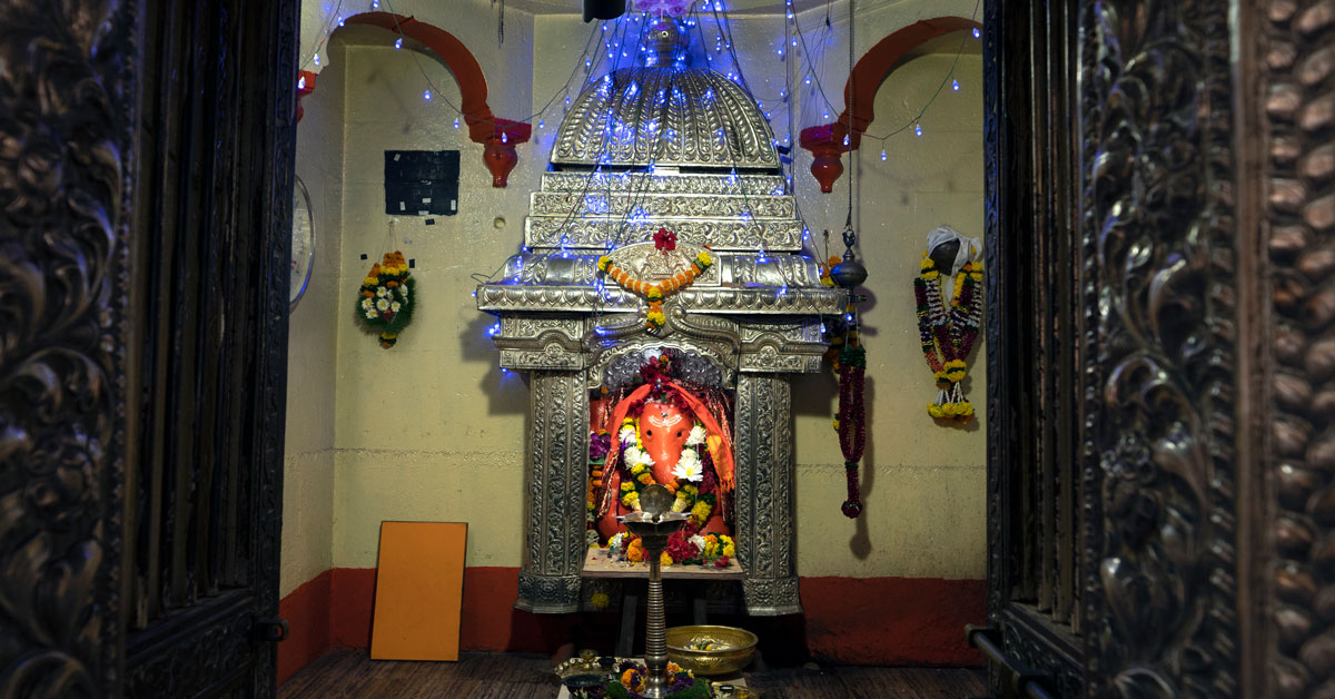 Inner view of Mahad Ganpati, varadvinayak temple