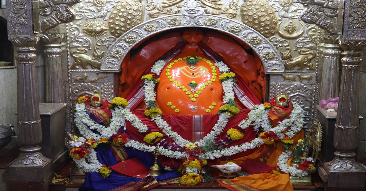 Idol of 'Shri Mayureshwar Temple' in Morgaon