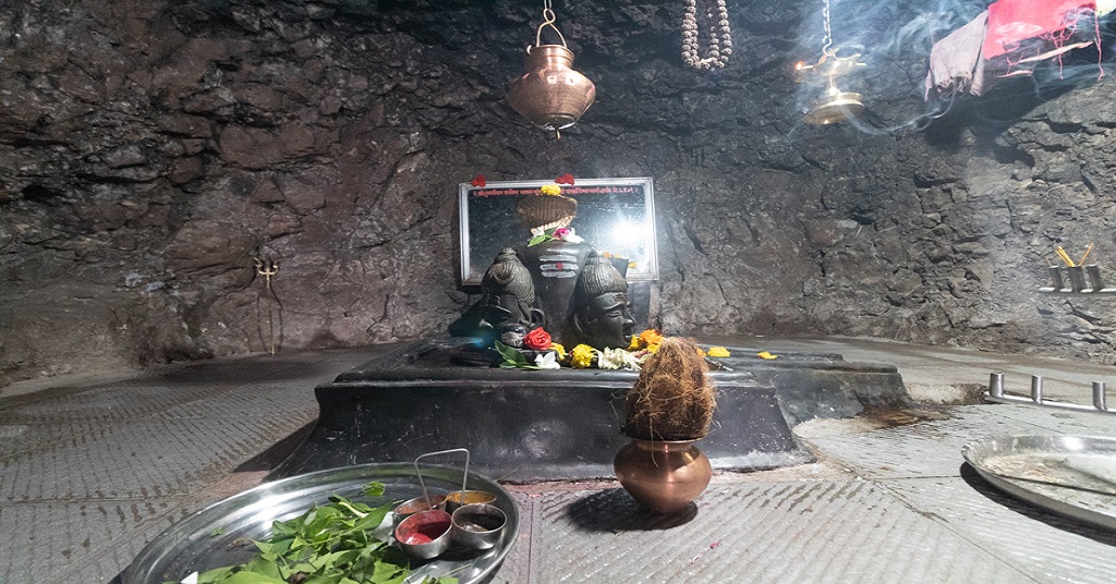 The Inside view of Panchling Devasthan located at Morwadi bhor taluka